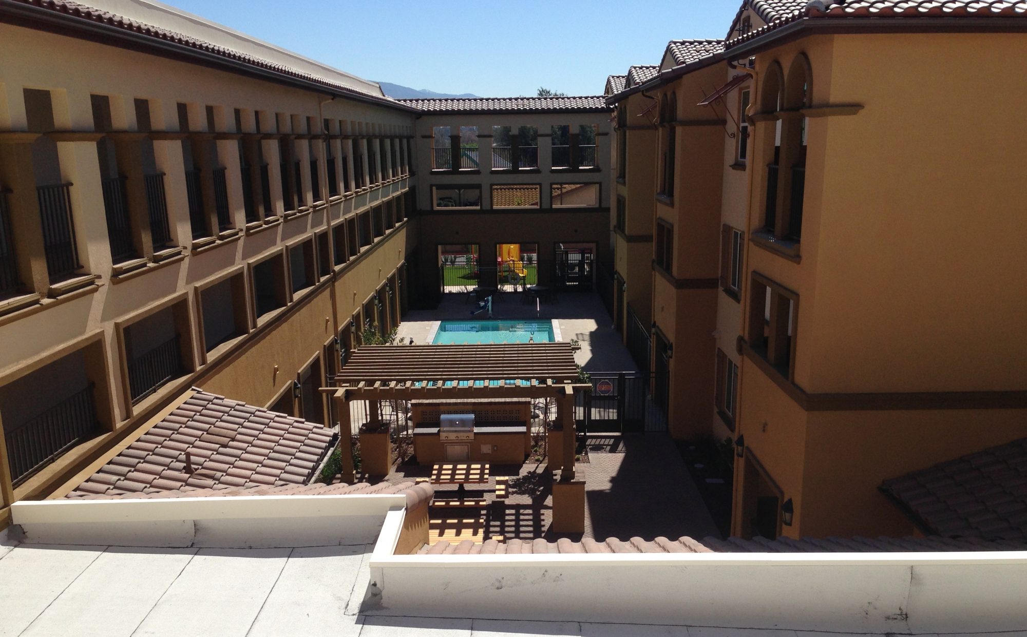 Residential building with swimming pool